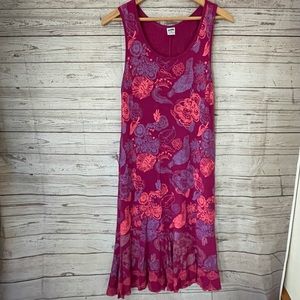 Sway Dress Made In Africa Long Maxi Sleeveless Floral Birds Woman’s Sz 36 US M